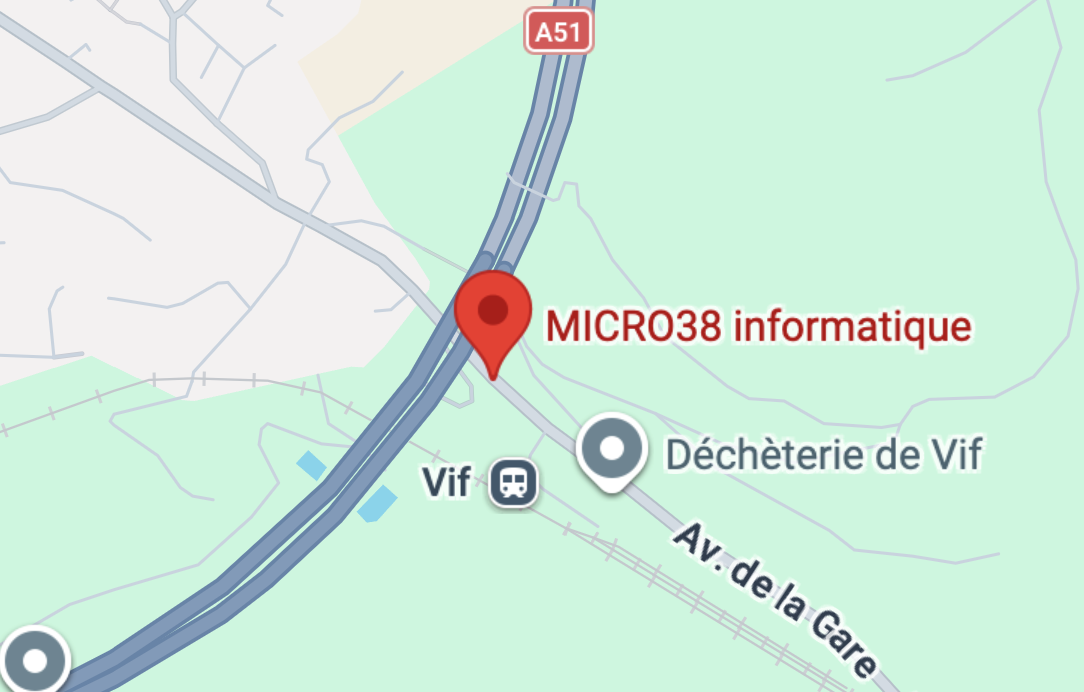Carte de localisation MICRO38 informatique